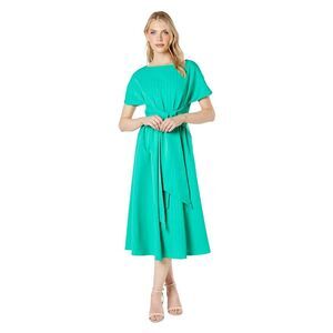 Principles Womens/Ladies Pinstripe Belt Midi Dress / Green